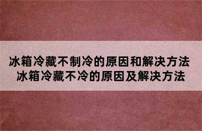 冰箱冷藏不制冷的原因和解决方法 冰箱冷藏不冷的原因及解决方法